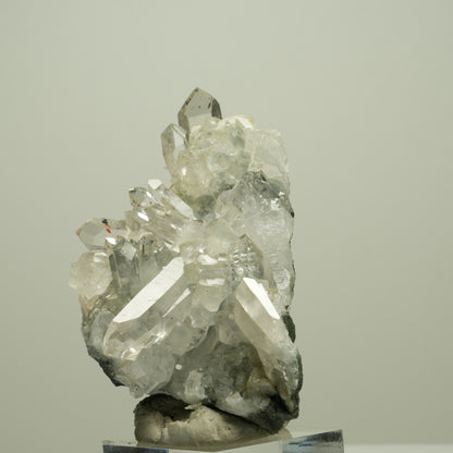 Harlekin Starburst Quarz, Prehnit, Calcit, Epidot, Matrix Streep Mine, Namibia 77*47*41mm #14706