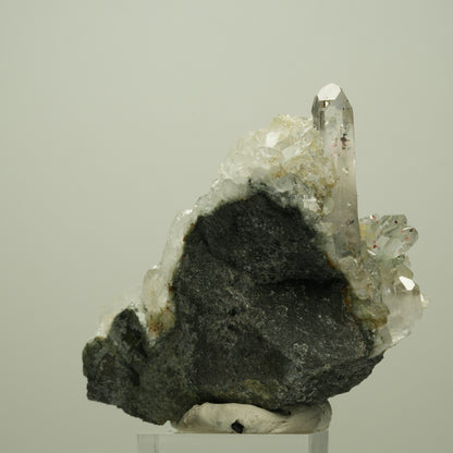 Harlekin Starburst Quarz, Prehnit, Calcit, Epidot, Matrix Streep Mine, Namibia 77*47*41mm #14706