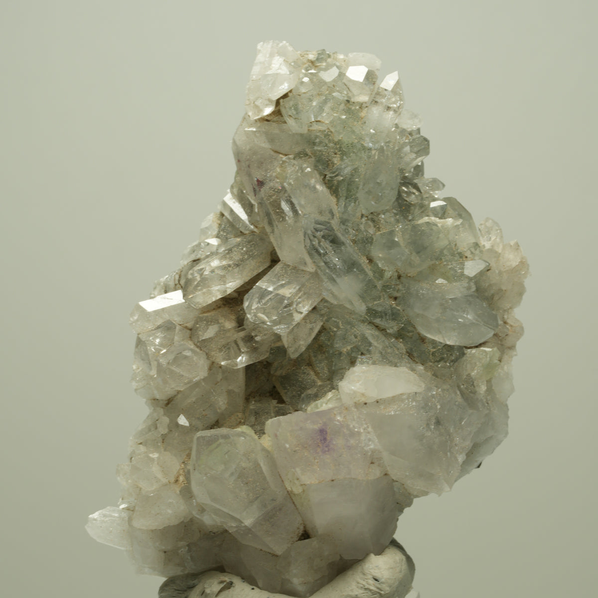 Harlekin Phantom Amethyst, Prehnit, Epidot auf Matrix Streep Mine, Namibia 68*47*32mm #14710