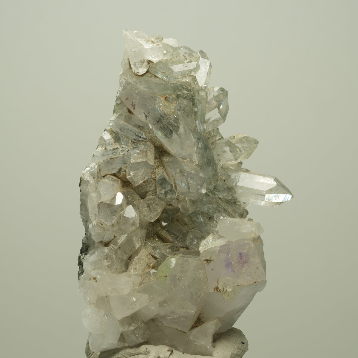 Harlekin Phantom Amethyst, Prehnit, Epidot auf Matrix Streep Mine, Namibia 68*47*32mm #14710