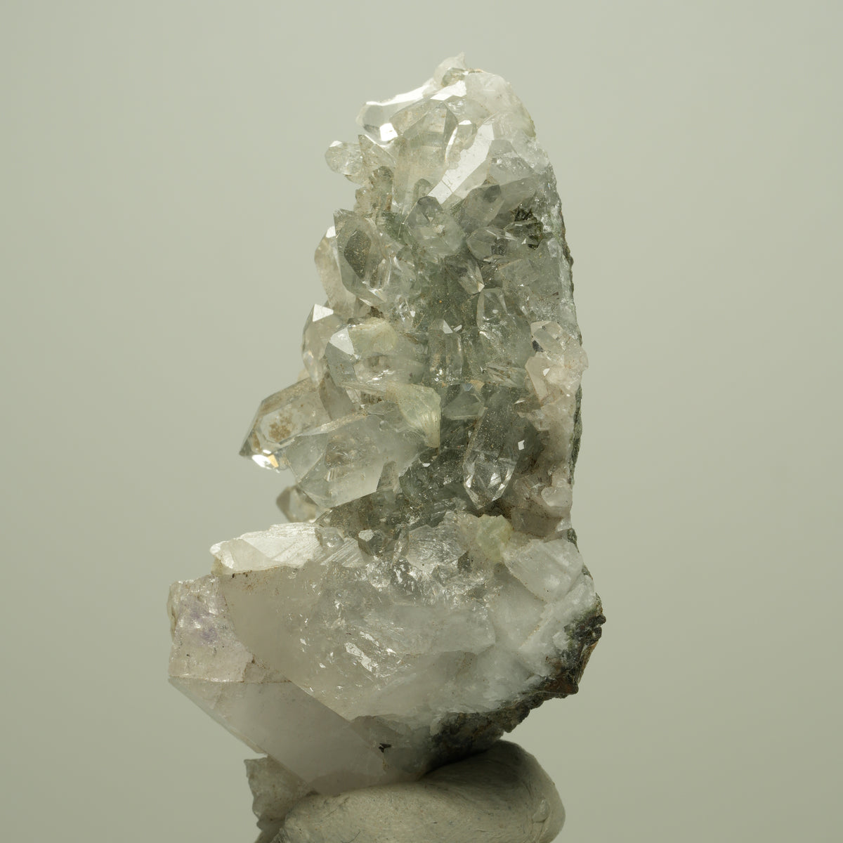 Harlekin Phantom Amethyst, Prehnit, Epidot auf Matrix Streep Mine, Namibia 68*47*32mm #14710