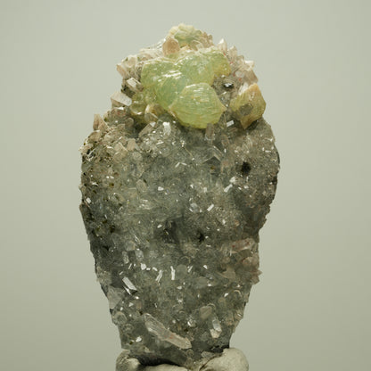 Harlekin Starburst Quarz, Prehnit, Analcim, Epidot, Matrix Streep Mine, Namibia 84*42*40mm #14711