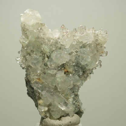 Harlekin Starburst Quarz, Prehnit, Analcim, Epidot, Calcit Streep Mine, Namibia 79*64*43mm #14712