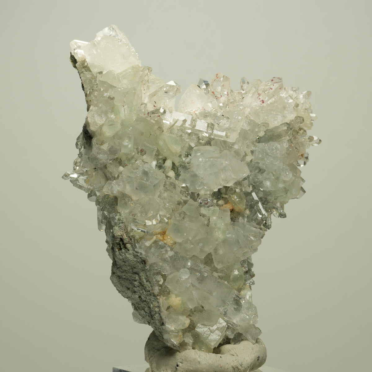 Harlekin Starburst Quarz, Prehnit, Analcim, Epidot, Calcit Streep Mine, Namibia 79*64*43mm #14712