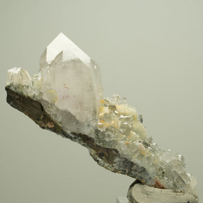 Harlekin Starburst Quarz, Prehnit, Calcit, Epidot, Matrix Streep Mine, Namibia 85*36*37mm #14713