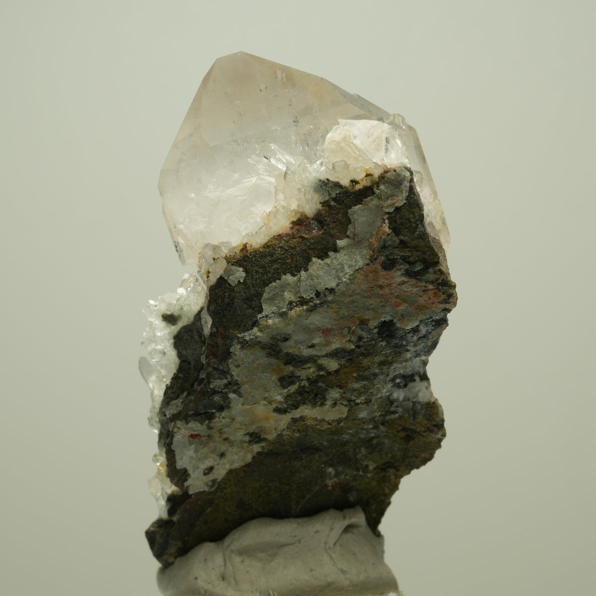 Harlekin Starburst Quarz, Prehnit, Calcit, Epidot, Matrix Streep Mine, Namibia 85*36*37mm #14713