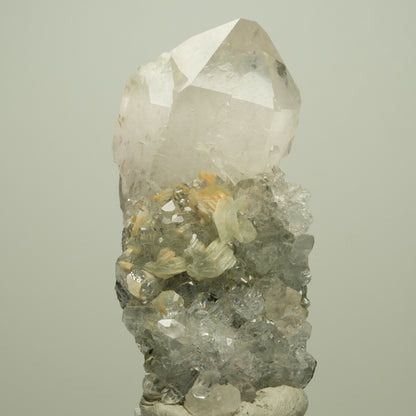 Harlekin Starburst Quarz, Prehnit, Calcit, Epidot, Matrix Streep Mine, Namibia 85*36*37mm #14713
