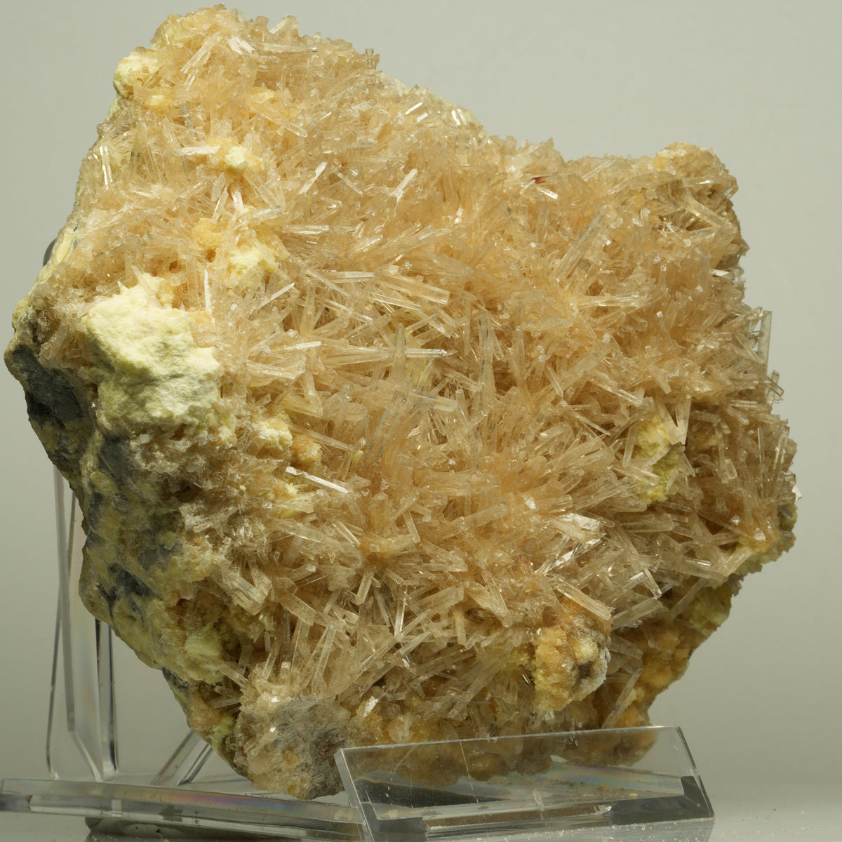Große Nadelgips, (Gips, Selenit), Schwefel Stufe Unbekannt 113*113*64mm #14716