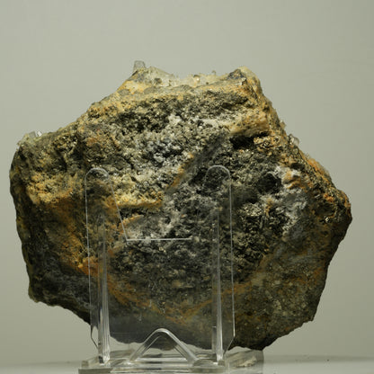 XL Bergkristall-Stufe mit Pyrit und dunklen Erzkristallen Unbekannt 146*134*69mm #14722