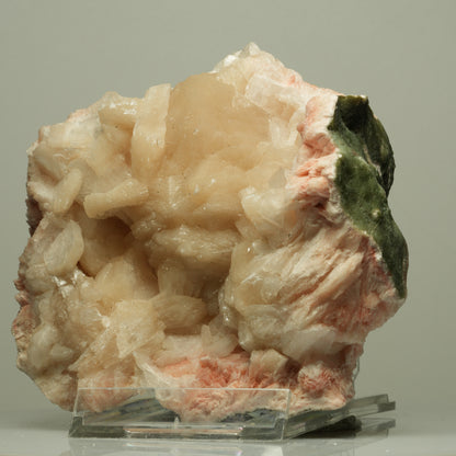 XL Stilbit-Geode mit Seladonit Poona, Indien 116*105*66mm #14723