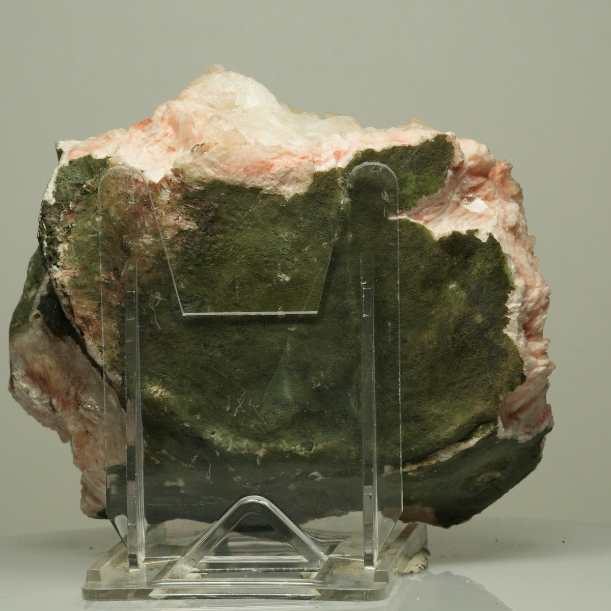 XL Stilbit-Geode mit Seladonit Poona, Indien 116*105*66mm #14723