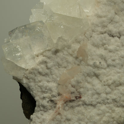 XL Transparenter Apophyllit mit Stilbit auf weißer Matrix Poona, Indien 126*68*60mm #14726