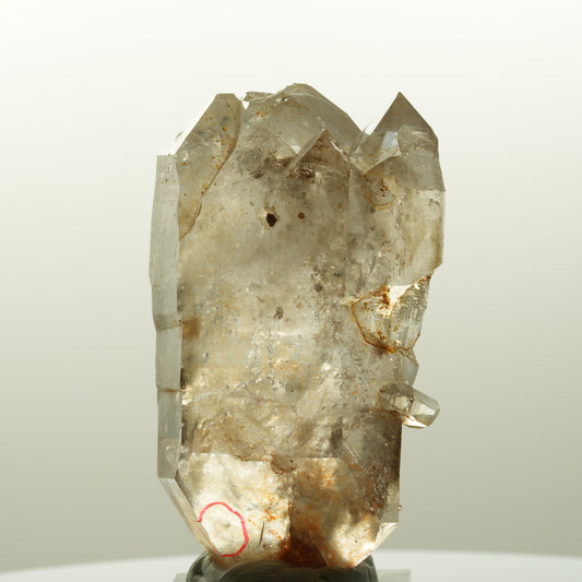 Enhydro Skelett Phantom Rauchquarz Doppelender, 1x Blase Goboboseb, Namibia 64*37*25mm #14733