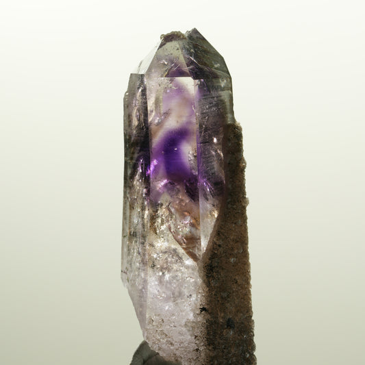 Skelett Phantom Amethyst mit Analcim, Epidot Streep Mine, Namibia 64*24*21mm #14737