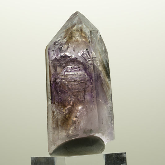 Skelett Phantom Amethyst mit Epidot, Hämatit Streep Mine, Goboboseb, Namibia 62*32*21mm #14743