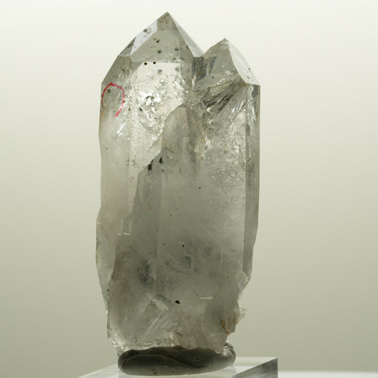 Enhydro Lemurian Phantom Rauchquarz, Hämatit, 1x Blase Streep Mine Namibia 68*33*25mm #14748