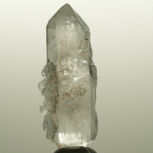 Skelett Phantom Rauchquarz Doppelender mit Analcim Streep Mine, Namibia 71*27*18mm #14749