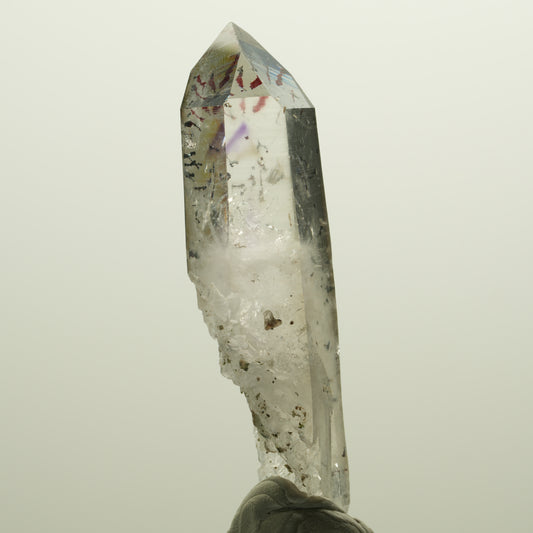 Harlekin Skelett Phantom Amethyst Doppelender Streep Mine, Goboboseb, Namibia 66*18*16mm #14756