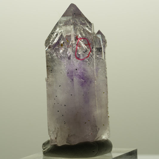 Enhydro Harlekin Phantom Amethyst Prehnit Epidot, 2x Blase Streep Mine Namibia 49*21*17mm #14762