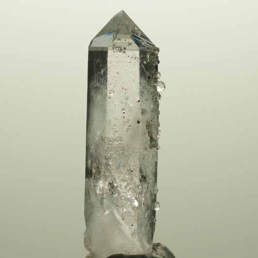 Enhydro Lemurian Rauchquarz, Analcim, Hämatit, große Blase Streep Mine Namibia 58*17*15mm #14763