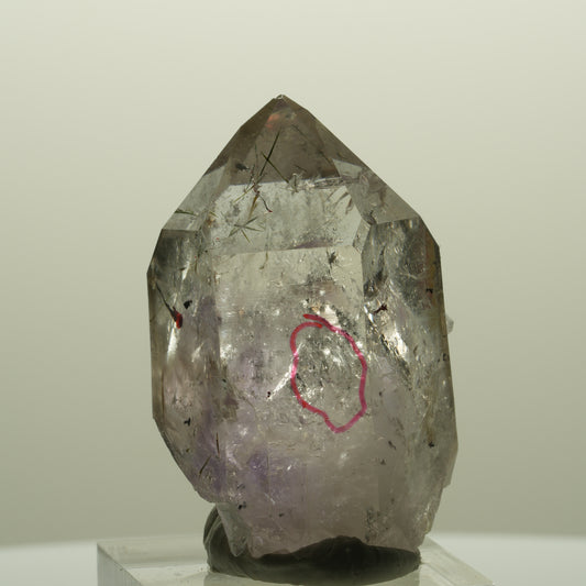 Enhydro Harlekin Phantom Amethyst, Analcim Epidot, 1x Blase Streep Mine Namibia 35*26*26mm #14769