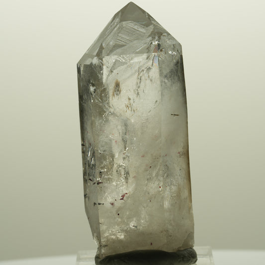 Harlekin Lemurian Phantom Rauchquarz mit Epidot Streep Mine, Goboboseb, Namibia 55*22*18mm #14772