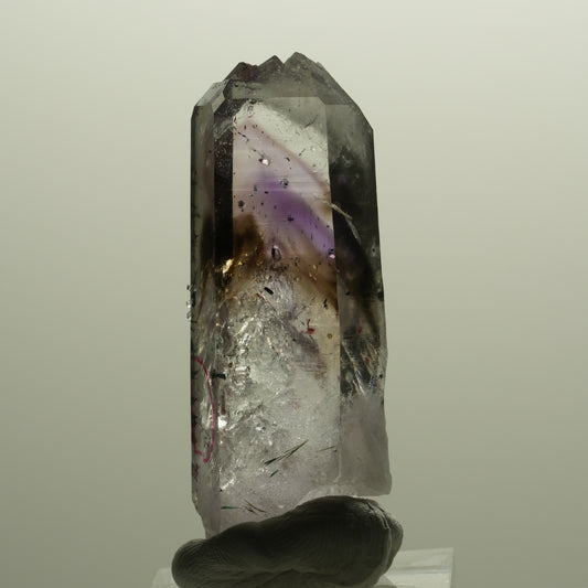 Enhydro Harlekin Phantom Amethyst Analcim Epidot große Blase Streep Mine Namibia 51*20*14mm #14775