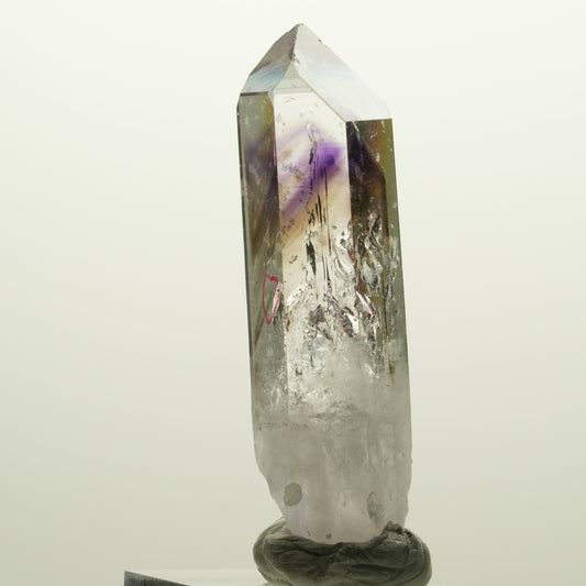Enhydro Lemurian Phantom Amethyst Spitze, 2x Blase Streep Mine Namibia 54*16*13mm #14776