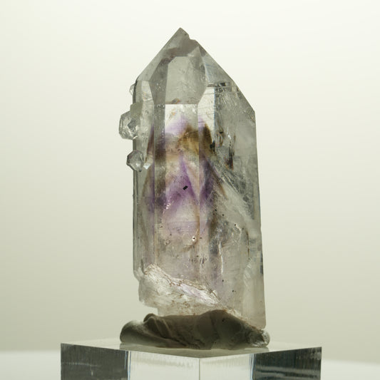 Lemurian Phantom Amethyst mit Analcim, Hämatit, Prehnit Streep Mine Namibia 51*28*19mm #14782