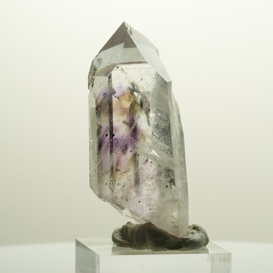 Lemurian Phantom Amethyst mit Analcim, Hämatit, Prehnit Streep Mine Namibia 51*28*19mm #14782