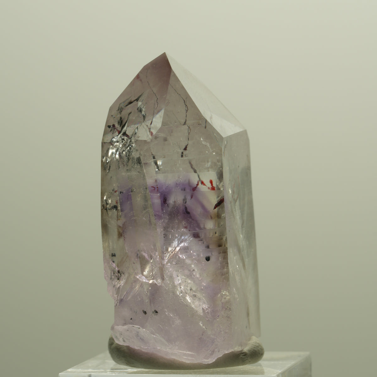 Harlekin Lemurian Phantom Amethyst Spitze Streep Mine, Goboboseb, Namibia 42*28*18mm #14795