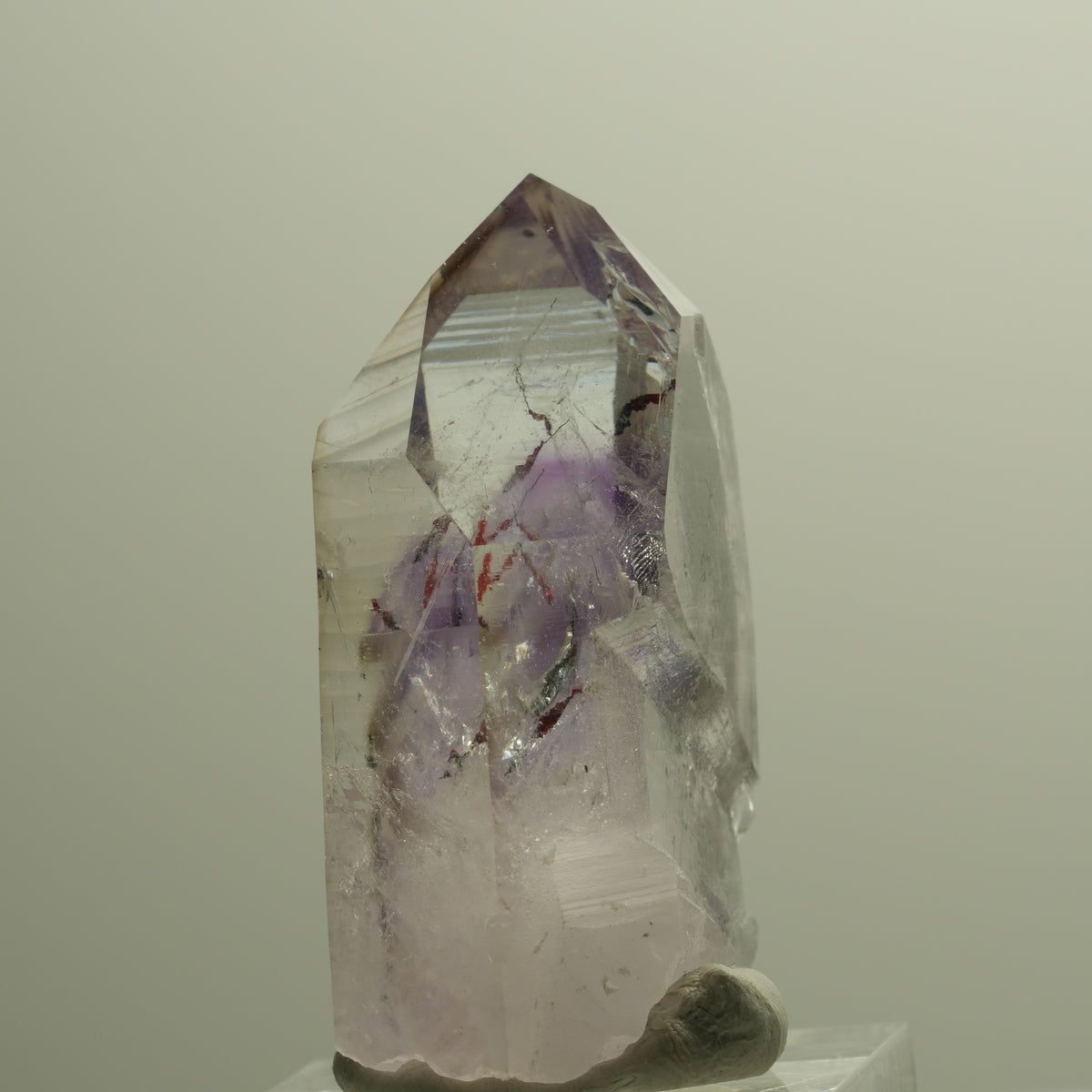 Harlekin Lemurian Phantom Amethyst Spitze Streep Mine, Goboboseb, Namibia 42*28*18mm #14795