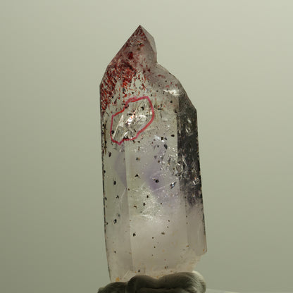 Enhydro Harlekin Lemurian Phantom Amethyst, große Blase Streep Mine, Namibia 47*18*13mm #14796