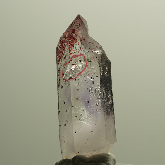 Enhydro Harlekin Lemurian Phantom Amethyst, große Blase Streep Mine, Namibia 47*18*13mm #14796