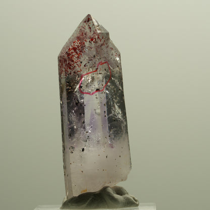 Enhydro Harlekin Lemurian Phantom Amethyst, große Blase Streep Mine, Namibia 47*18*13mm #14796