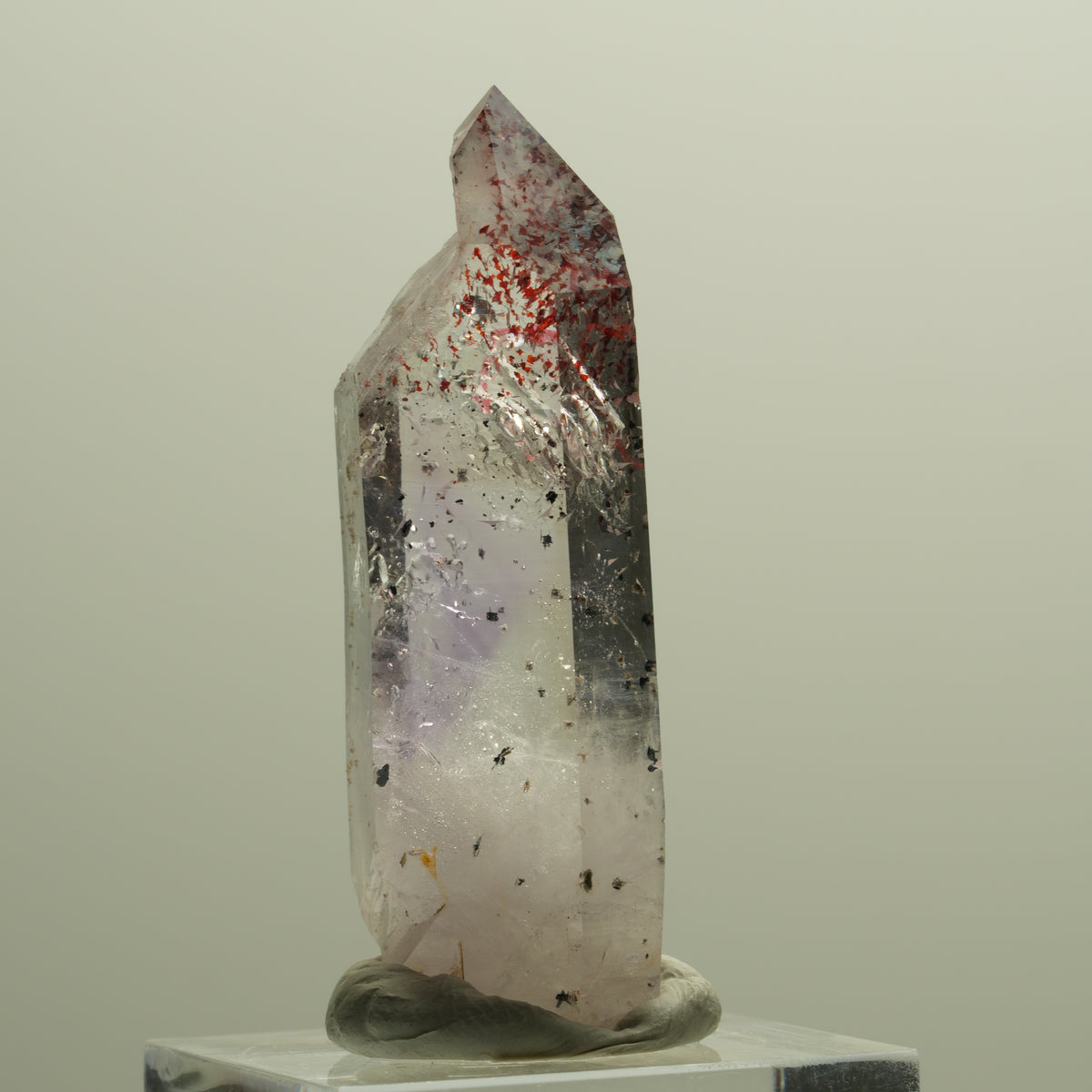 Enhydro Harlekin Lemurian Phantom Amethyst, große Blase Streep Mine, Namibia 47*18*13mm #14796