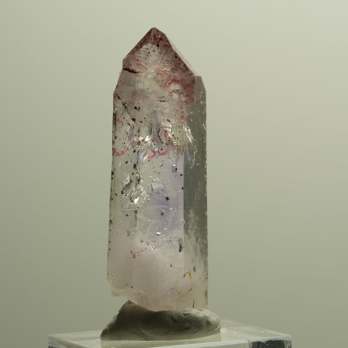 Enhydro Harlekin Lemurian Phantom Amethyst, große Blase Streep Mine, Namibia 47*18*13mm #14796