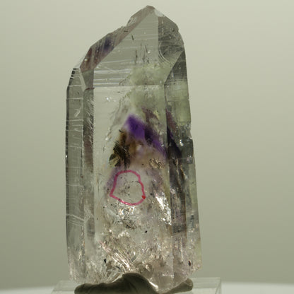 Enhydro Lemurian Phantom Amethyst Analcim Prehnit 2x Blase Streep Mine Namibia 52*24*17mm #14797