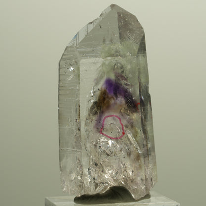 Enhydro Lemurian Phantom Amethyst Analcim Prehnit 2x Blase Streep Mine Namibia 52*24*17mm #14797