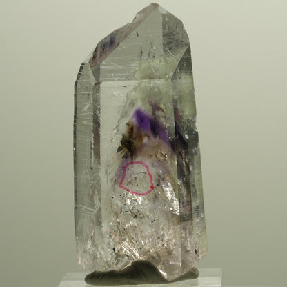 Enhydro Lemurian Phantom Amethyst Analcim Prehnit 2x Blase Streep Mine Namibia 52*24*17mm #14797