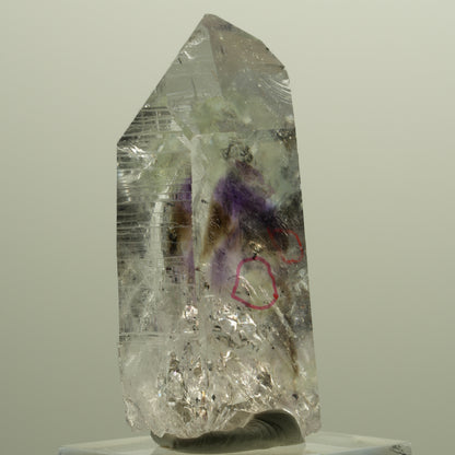 Enhydro Lemurian Phantom Amethyst Analcim Prehnit 2x Blase Streep Mine Namibia 52*24*17mm #14797