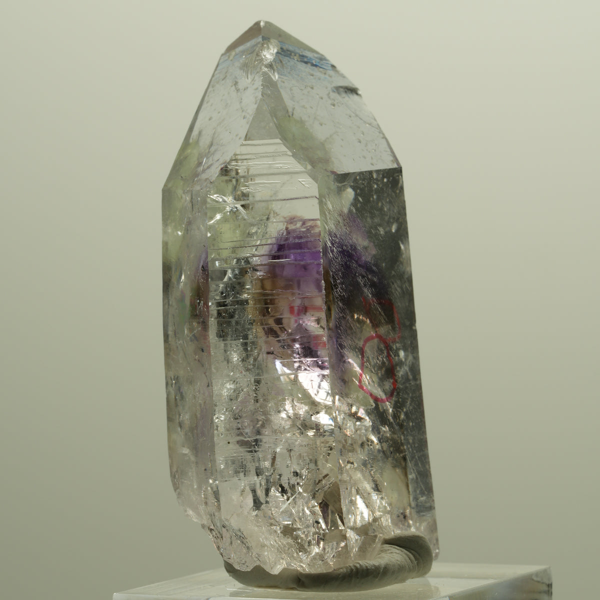 Enhydro Lemurian Phantom Amethyst Analcim Prehnit 2x Blase Streep Mine Namibia 52*24*17mm #14797
