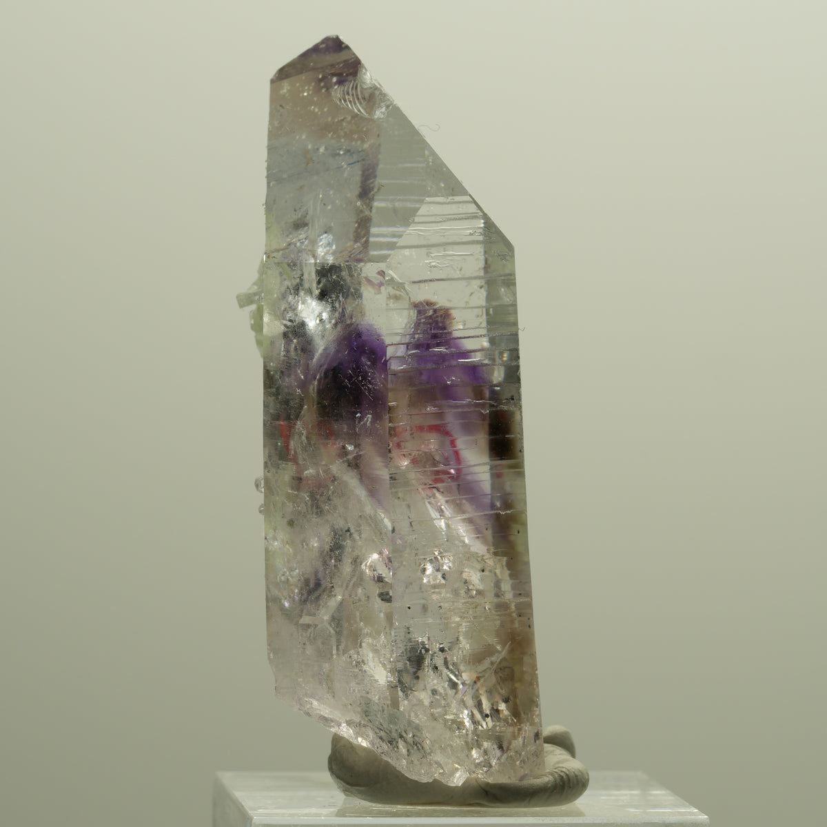 Enhydro Lemurian Phantom Amethyst Analcim Prehnit 2x Blase Streep Mine Namibia 52*24*17mm #14797