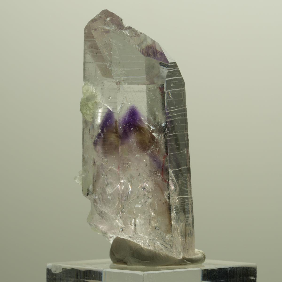 Enhydro Lemurian Phantom Amethyst Analcim Prehnit 2x Blase Streep Mine Namibia 52*24*17mm #14797