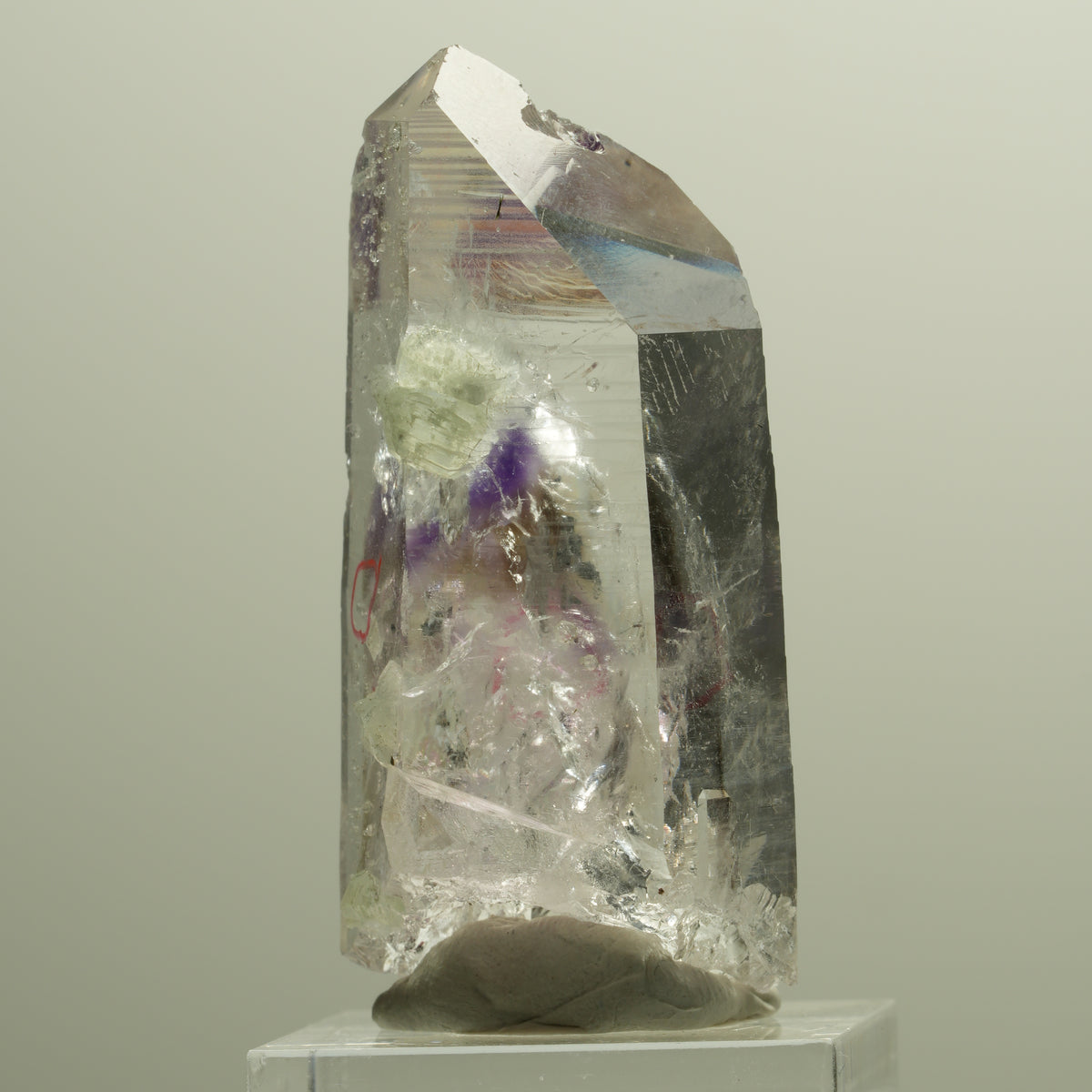 Enhydro Lemurian Phantom Amethyst Analcim Prehnit 2x Blase Streep Mine Namibia 52*24*17mm #14797