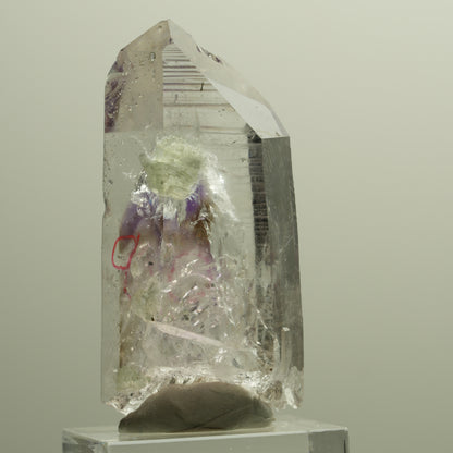 Enhydro Lemurian Phantom Amethyst Analcim Prehnit 2x Blase Streep Mine Namibia 52*24*17mm #14797