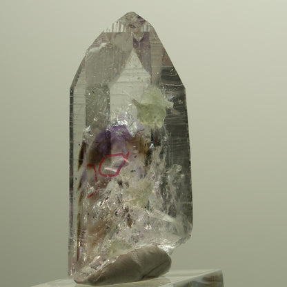 Enhydro Lemurian Phantom Amethyst Analcim Prehnit 2x Blase Streep Mine Namibia 52*24*17mm #14797