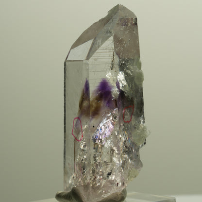 Enhydro Lemurian Phantom Amethyst Analcim Prehnit 2x Blase Streep Mine Namibia 52*24*17mm #14797