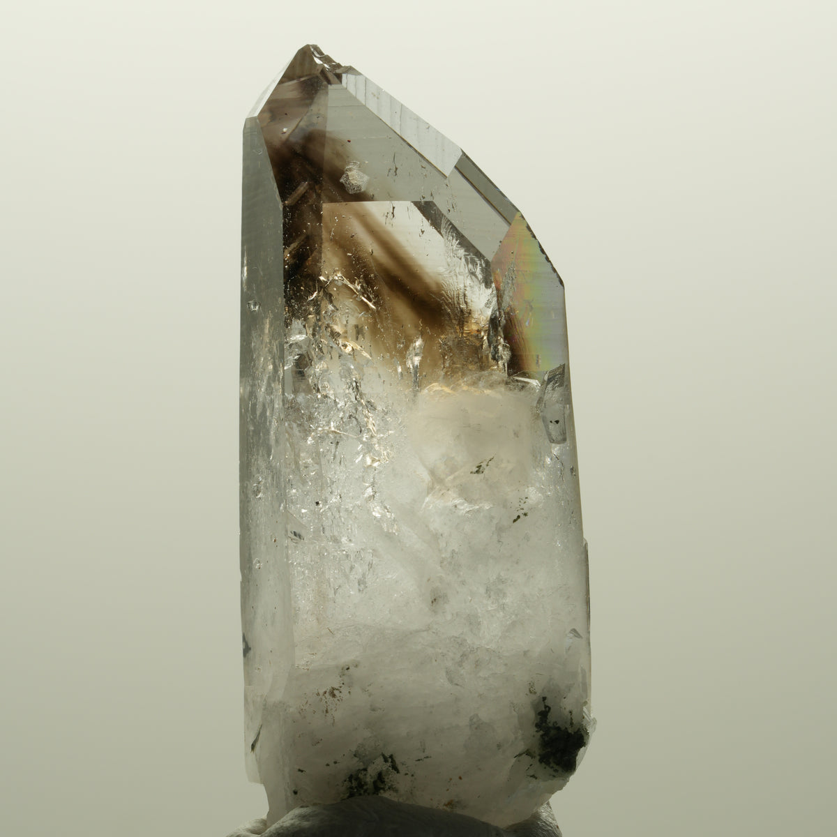 Klare Lemurian Phantom Amethyst Spitze Streep Mine Goboboseb, Namibia 57*23*18mm #14798