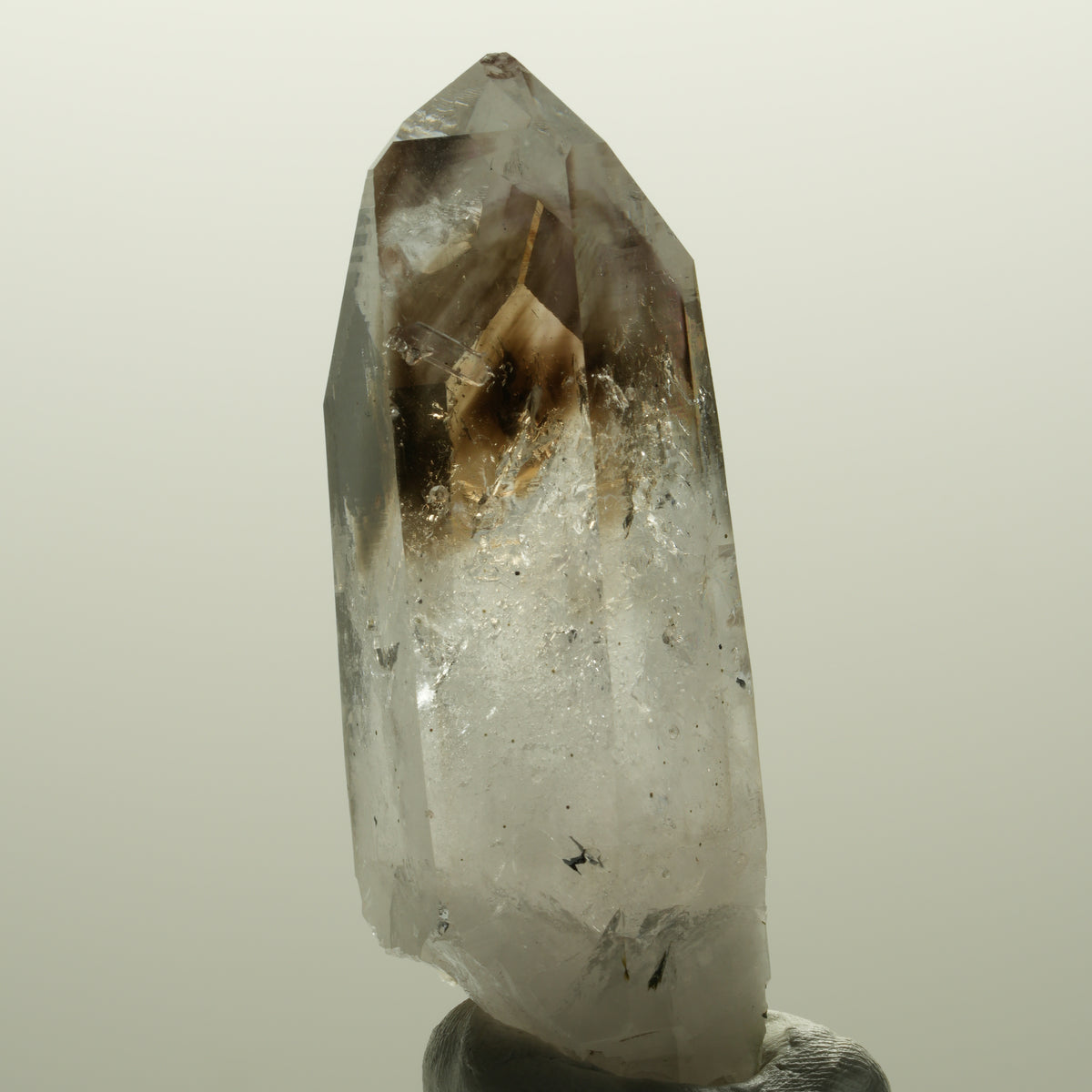 Klare Lemurian Phantom Amethyst Spitze Streep Mine Goboboseb, Namibia 57*23*18mm #14798